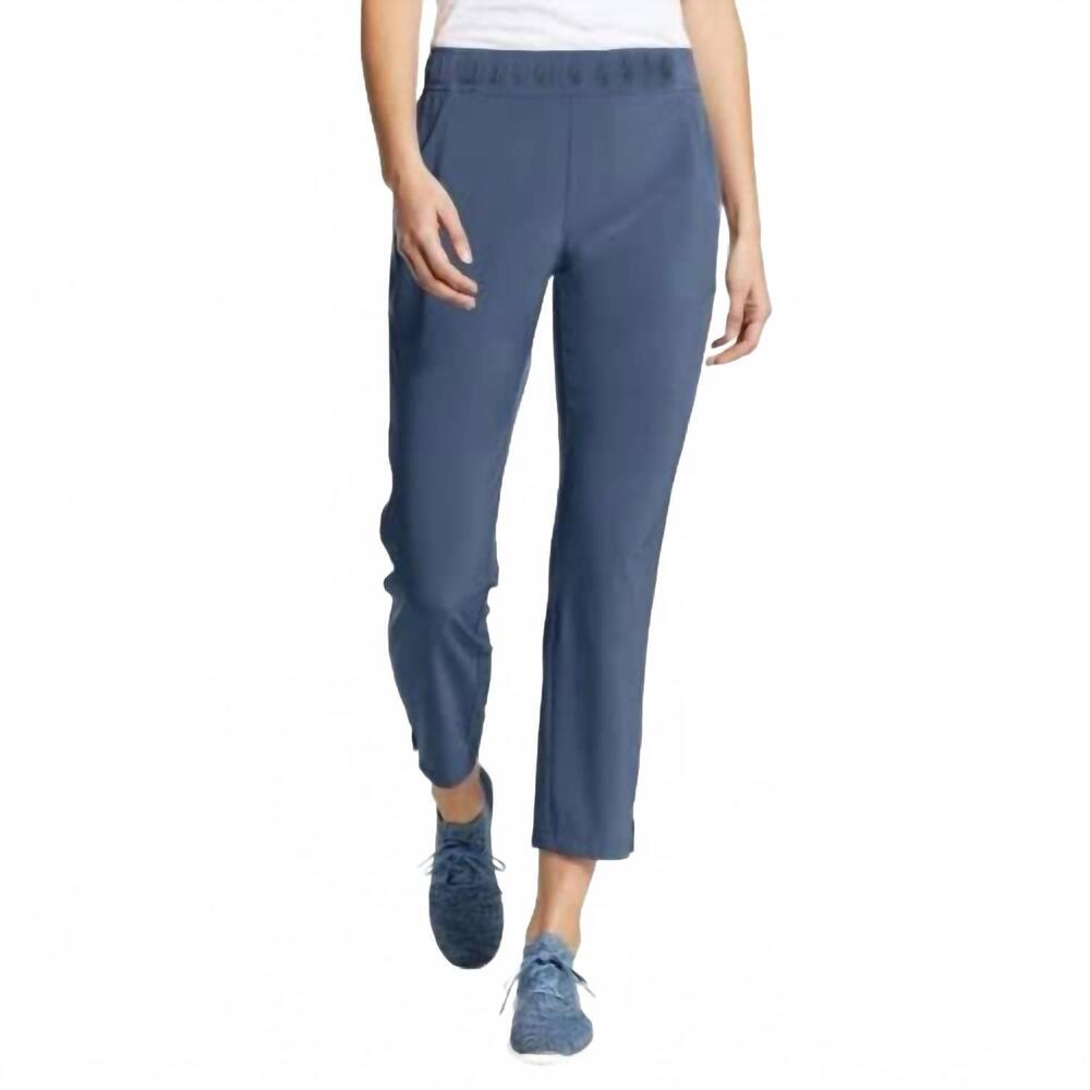 NEW EDDIE BAUER lightweight ankle pants in dusted indigo